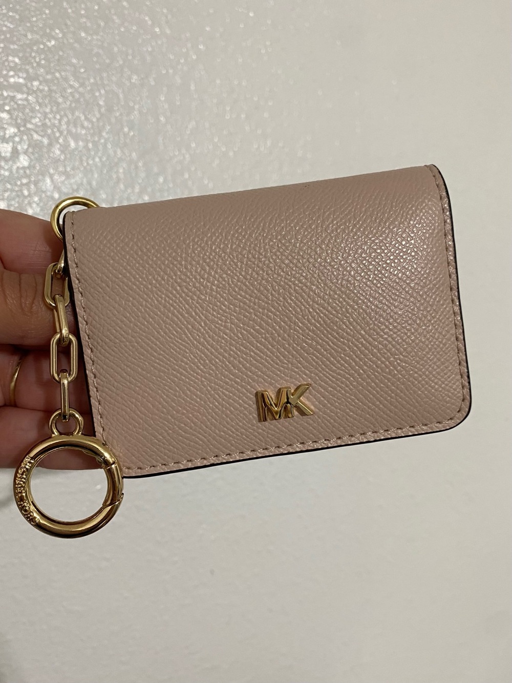Michael Kors Soft Pink Card Case Holder Keychain